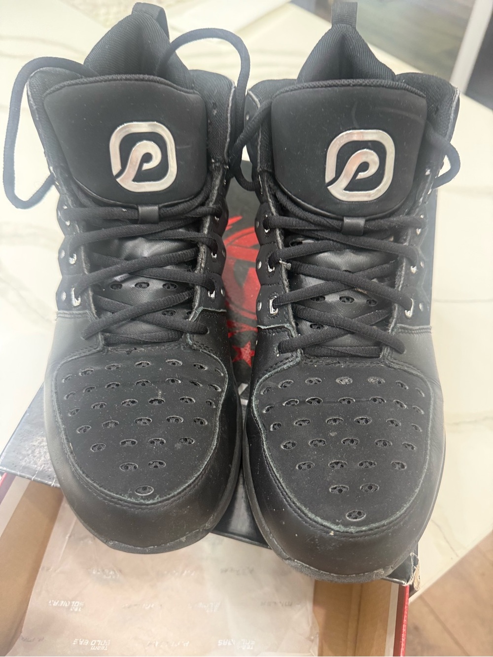 Reflex Black High-Top Sneakers with Silver Insole Logo